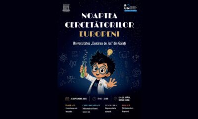 Noaptea Cercetătorilor Europeni 2026, organizată de Universitatea „Dunărea de Jos” din Galați sub egida alianței europene RUN-EU, simultan în Galați, Brăila, Buzău și Cahul