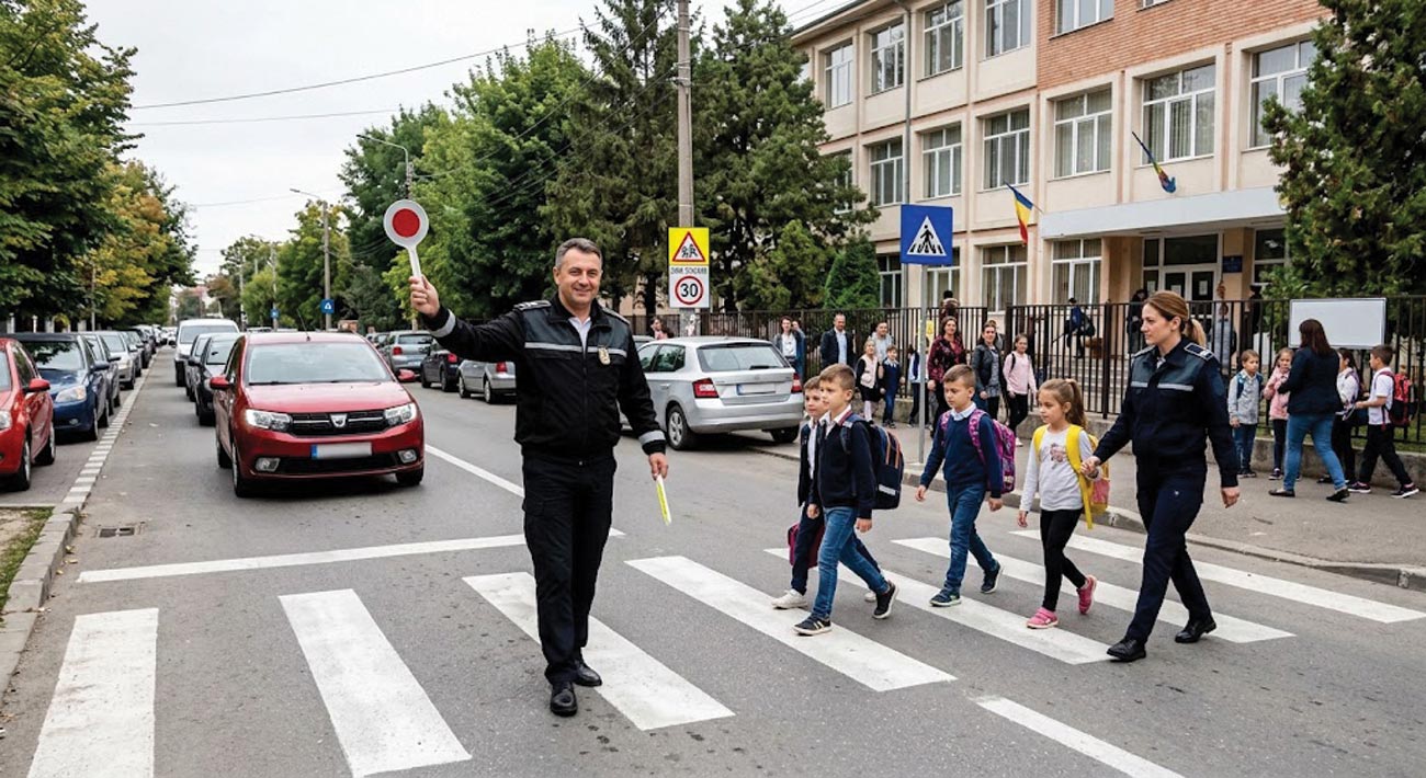Polițiștii au ca prioritate siguranța elevilor. Despre importanța atenției în trafic