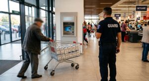 A plătit la casă dar și-a uitat cumpărăturile în holul hipermarket-ului